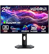KOORUI モニター 24 インチ 湾曲モニター Amazon.co.jp: KOORUI モニター 24インチ 60Hz : パソコン・周辺機器